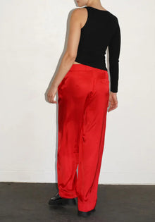 LNA Silky Wide Leg Pant - Red