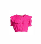 LoveShackFancy Elania Top - Flirty Fuchsia