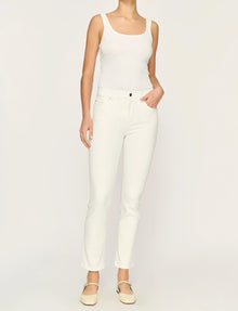 DL1961 Mara Straight Mid Rise Instasculpt™ 27" Jeans - White