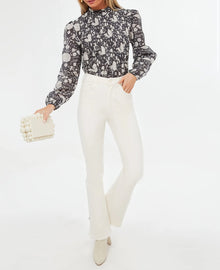 Oliphant Pintuck Blouse - Slate Mulberry