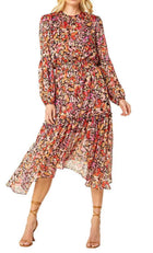 MISA Los Angeles Simone Dress - Fire Flora