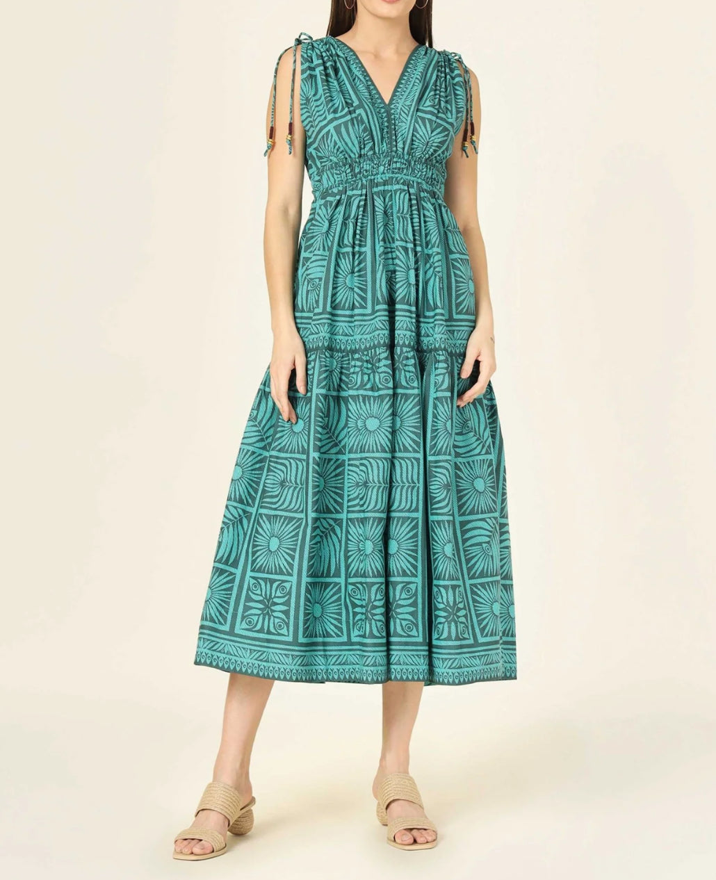 Omika Rosalita Midi Dress - Tashi Palm