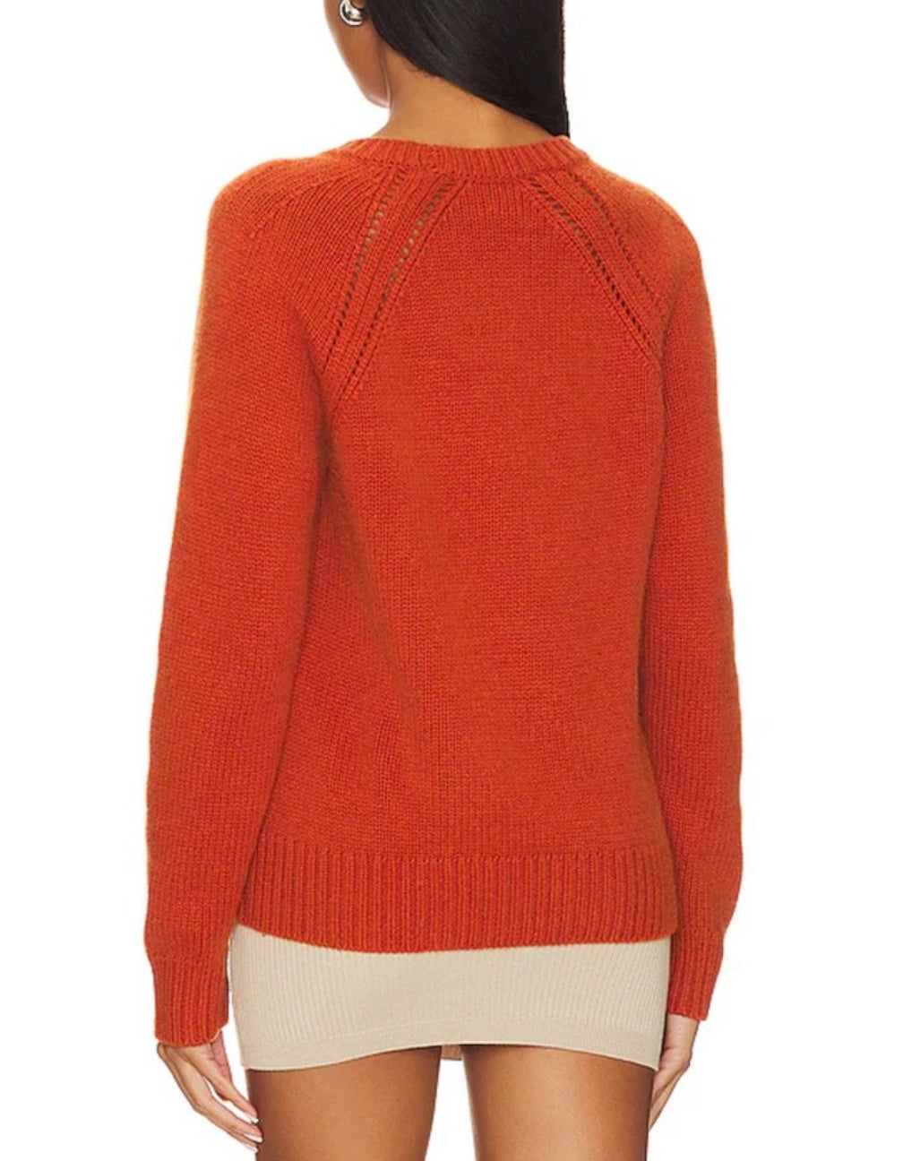 Autumn Cashmere Relaxed Open Raglan Crew - Henna