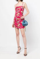 L’Agence Karly Ruched Dress - Cabaret Pink Multi Moschata Rosa