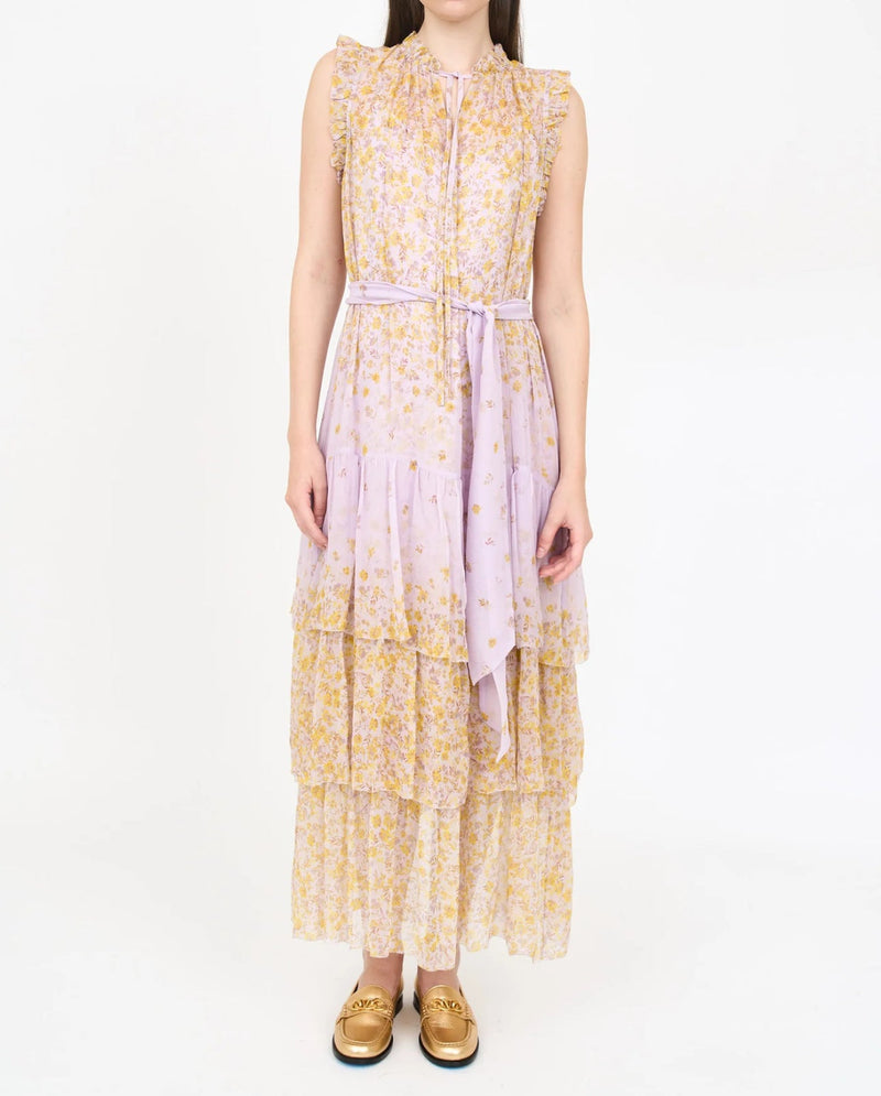 Christy Lynn Christian Dress- Falling Floral Mauve