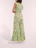 Poupette St. Barth Belene Long Jumpsuit - Green Orchid