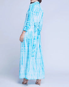 L’Agence Cameron Long Shirt Dress - Aqua Bamboo