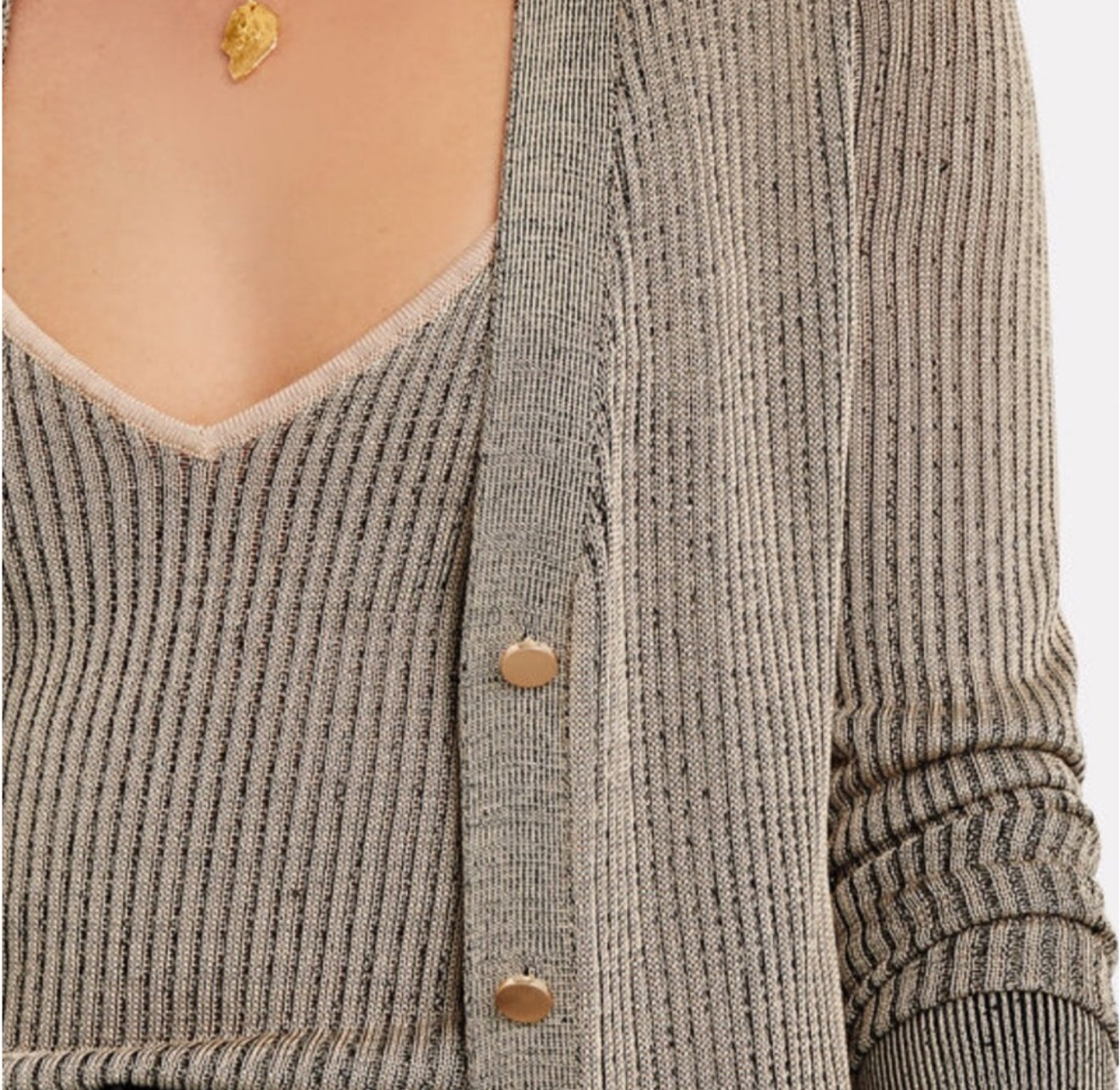 L'Agence Millie V-Neck Cardigan - Taupe