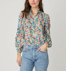 Shoshanna Ingrid Top - Blue Multi