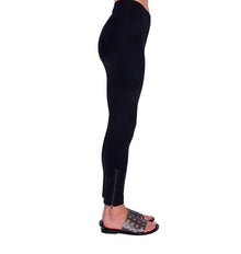 Elaine Kim Tech Stretch Cropped Side Zip Leggings - Ita - Black