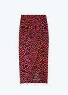 Zadig & Voltaire Jamelia Animal Print Silk Skirt- Rose