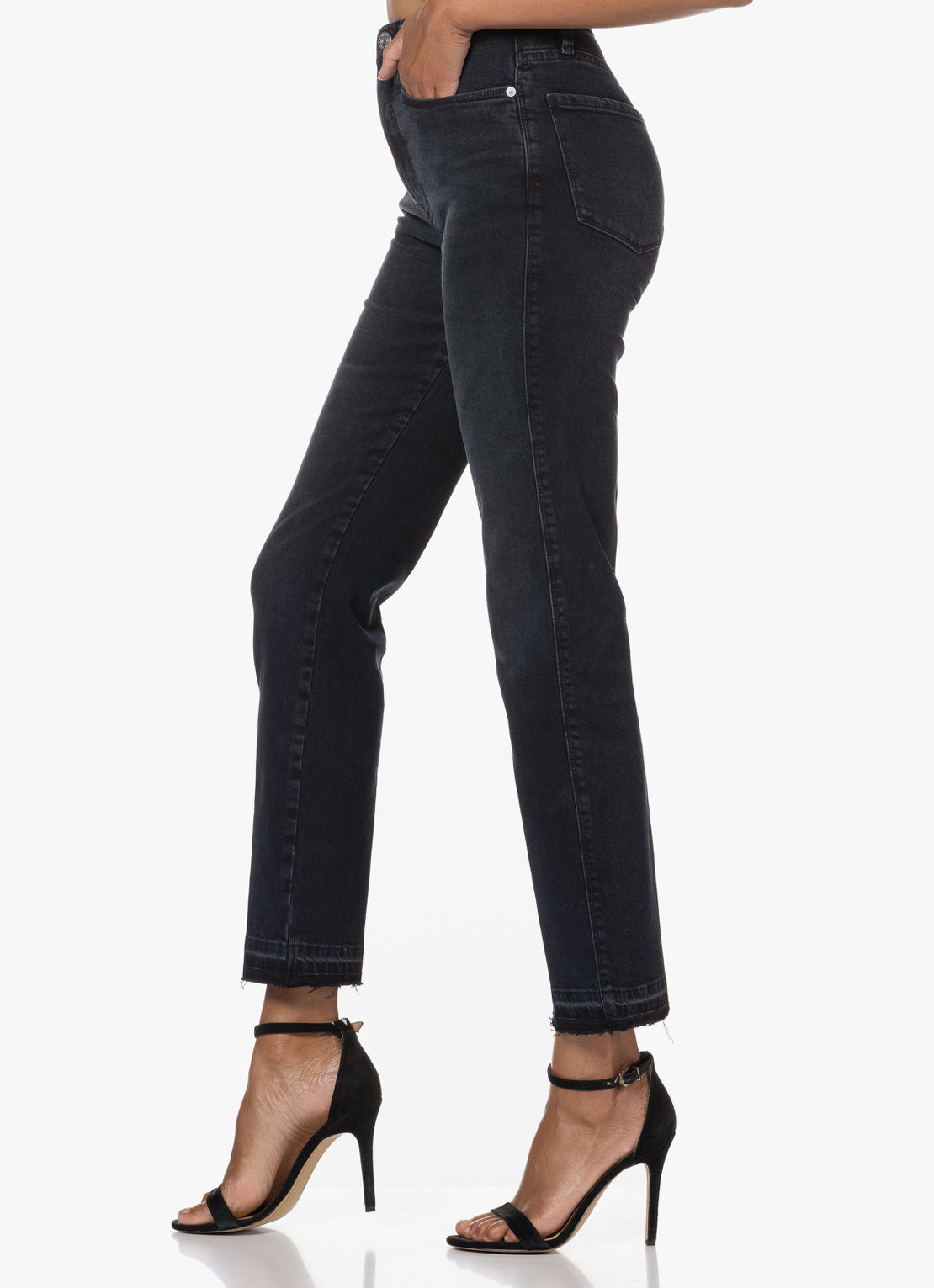 Frame Le Sylvie Slender Straight Jeans - Plymouth