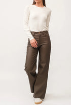 Dear John Fiona Wide Leg Pant - Toasted Coconut Vegan Leather