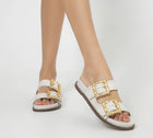 Schutz Enola Sporty Leather Sandal - Pearl