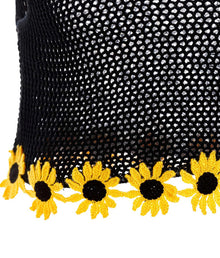 Agua Bendita Sunshower Print Brit Crop Top - Black