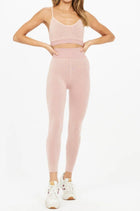 The Upside Circular Knit Midi Legging - Pink