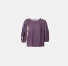 Velvet by Graham & Spencer Nancy Silk Velvet Top - Armor