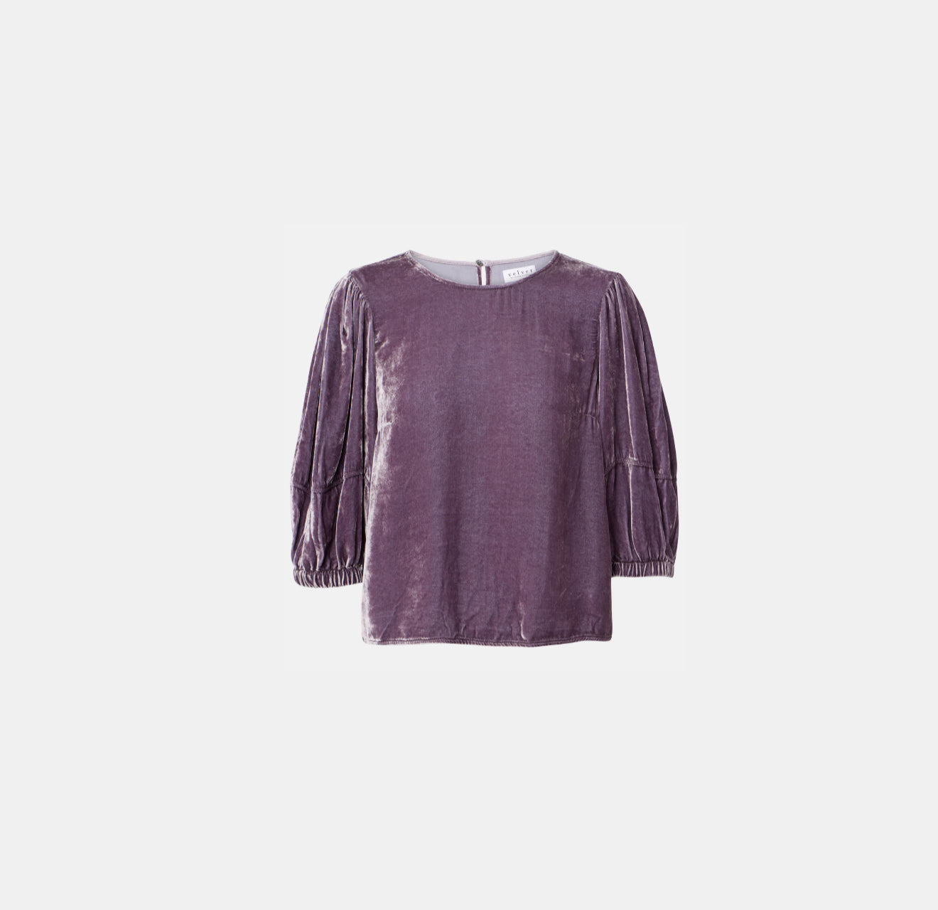 Velvet by Graham & Spencer Nancy Silk Velvet Top - Armor
