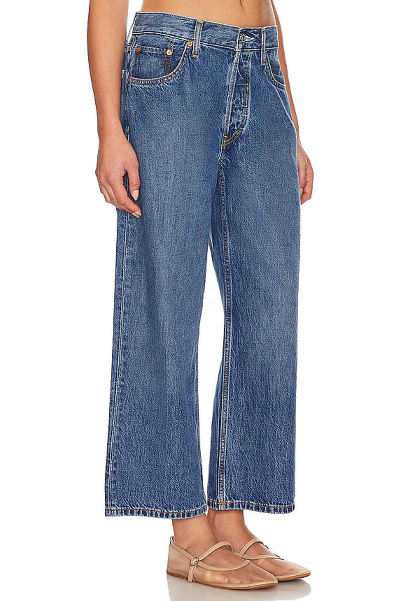 Re/Done Loose Crop Jeans - Peyote Flow