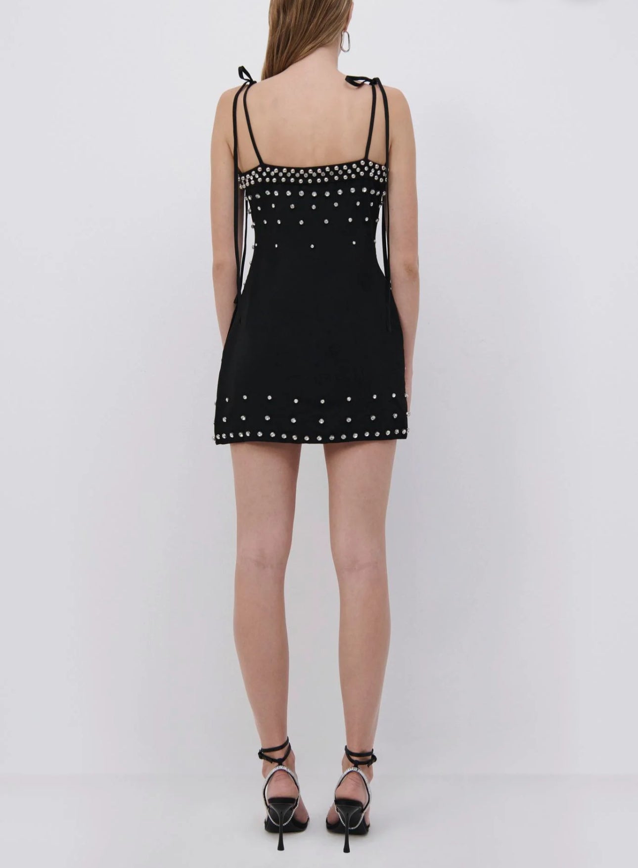 SIMKHAI Fayette Diamante Mini Dress - Black