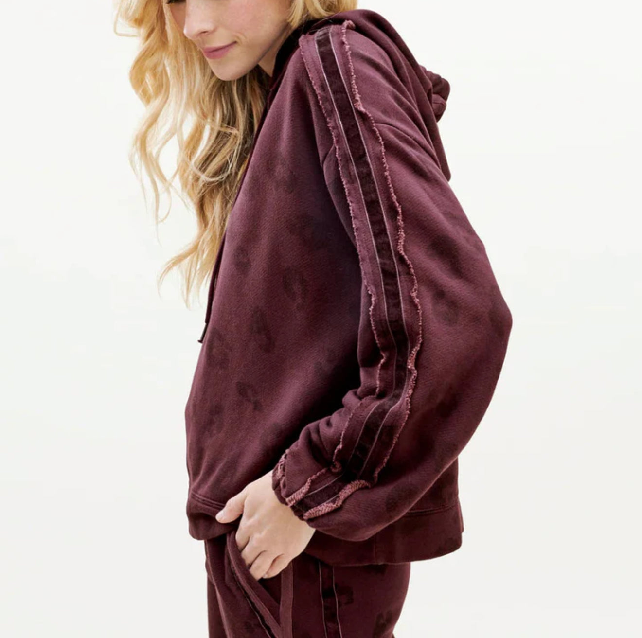 Splendid Corinna Hoodie - Cherry Leopard