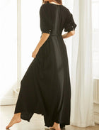 9 seed Condesa Wrap Gauze Maxi Dress - Black