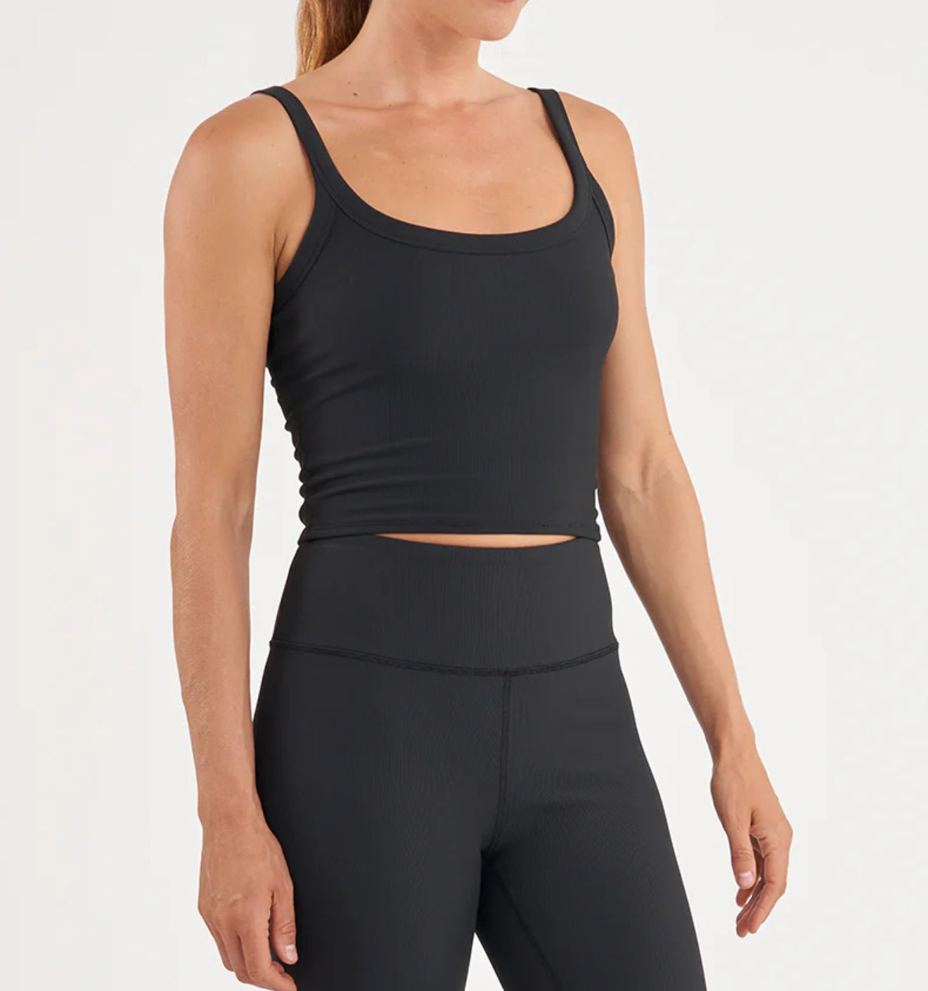 Thrive Société Rib Bra Tank - Black