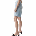 Closed Staight Leg Shorts - Mid Blue