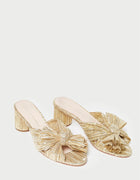 Loeffler Randall Emilia Pleated Bow Heel - Gold