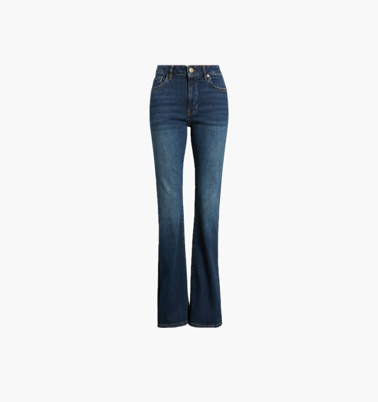 Frame Le Mini Boot Split Hem Bootcut Jeans - Moonflower