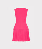 MILLY Haddy Pleated Mini Dress - Pink