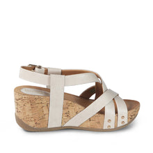 bussola Formentera Cross Straps Wedge Sandals (Ivory)