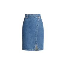 Derek Lam 10 Crosby Aine Asymmetrical Denim Skirt - Canal