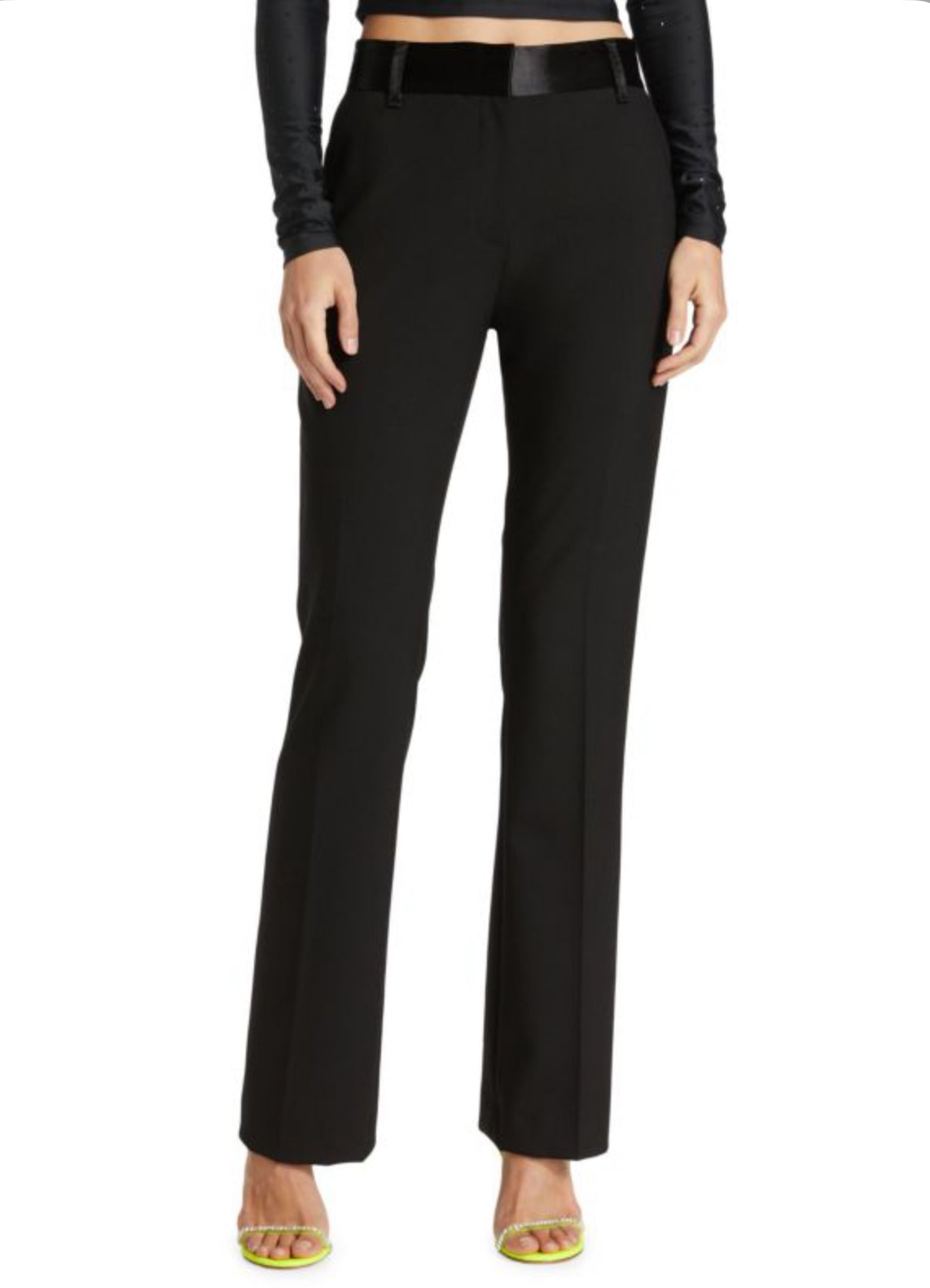 Frame Le Satin Mini Boot Trouser - Noir