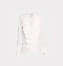 Derek Lam 10 Crosby Tiffany Pleat Front Shirt - Blanc