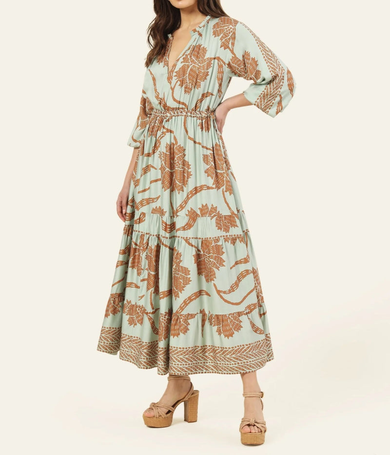 Omika Nina Midi Dress - Nia Seafoam