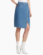 Derek Lam 10 Crosby Aine Asymmetrical Denim Skirt - Canal