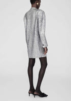 Anine Bing Veneda Mini Dress - Silver Sequin