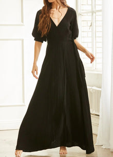 9 seed Condesa Wrap Gauze Maxi Dress - Black