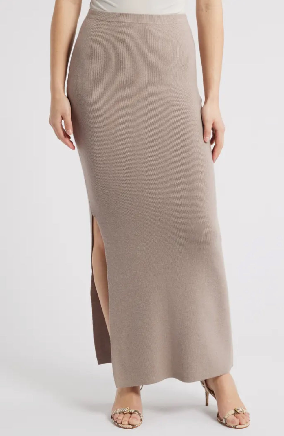 525 Maria Knit Maxi Skirt - Moon Rock