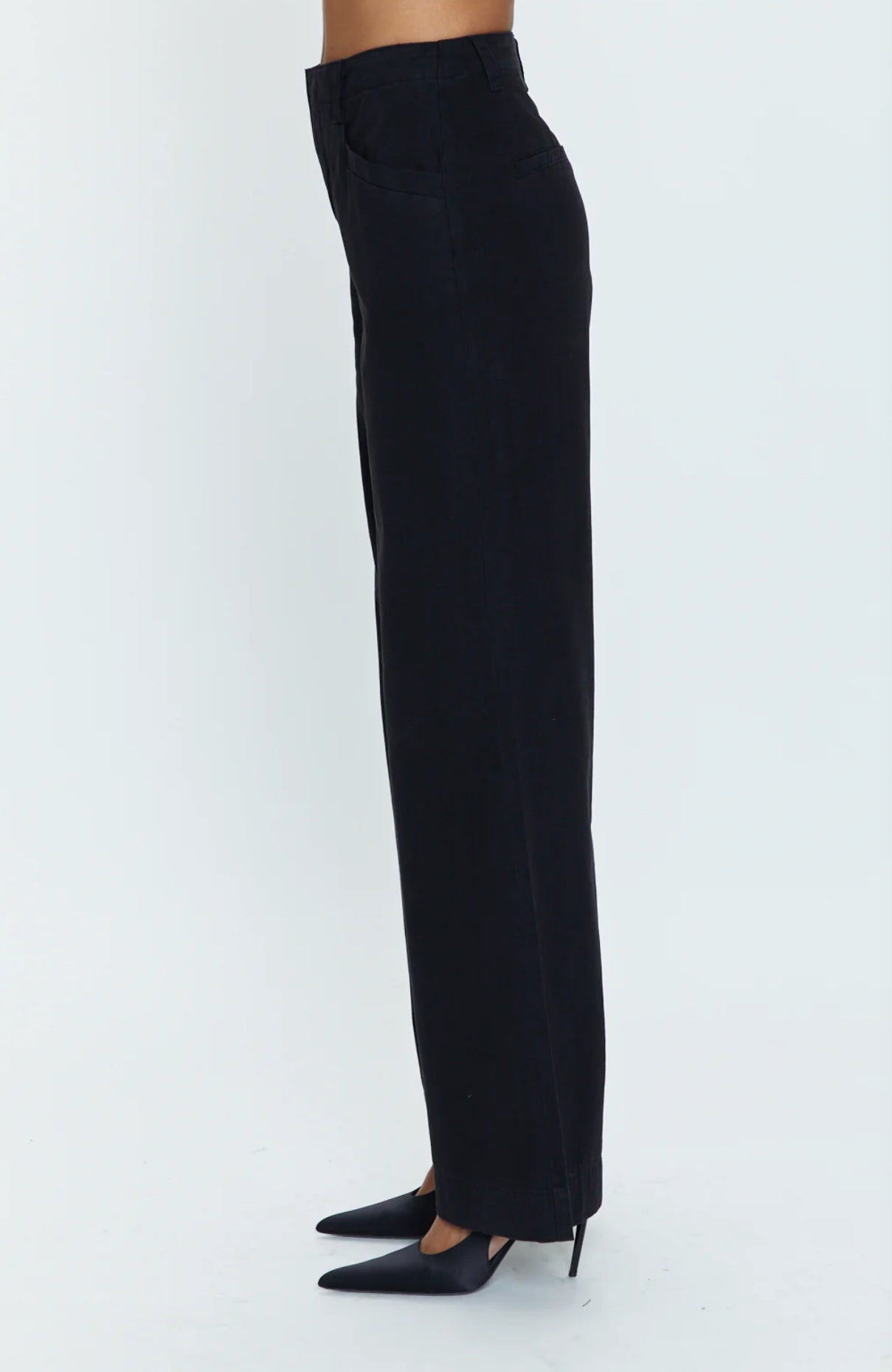 Pistola Jasmine High Rise Wide Leg Trouser - Black