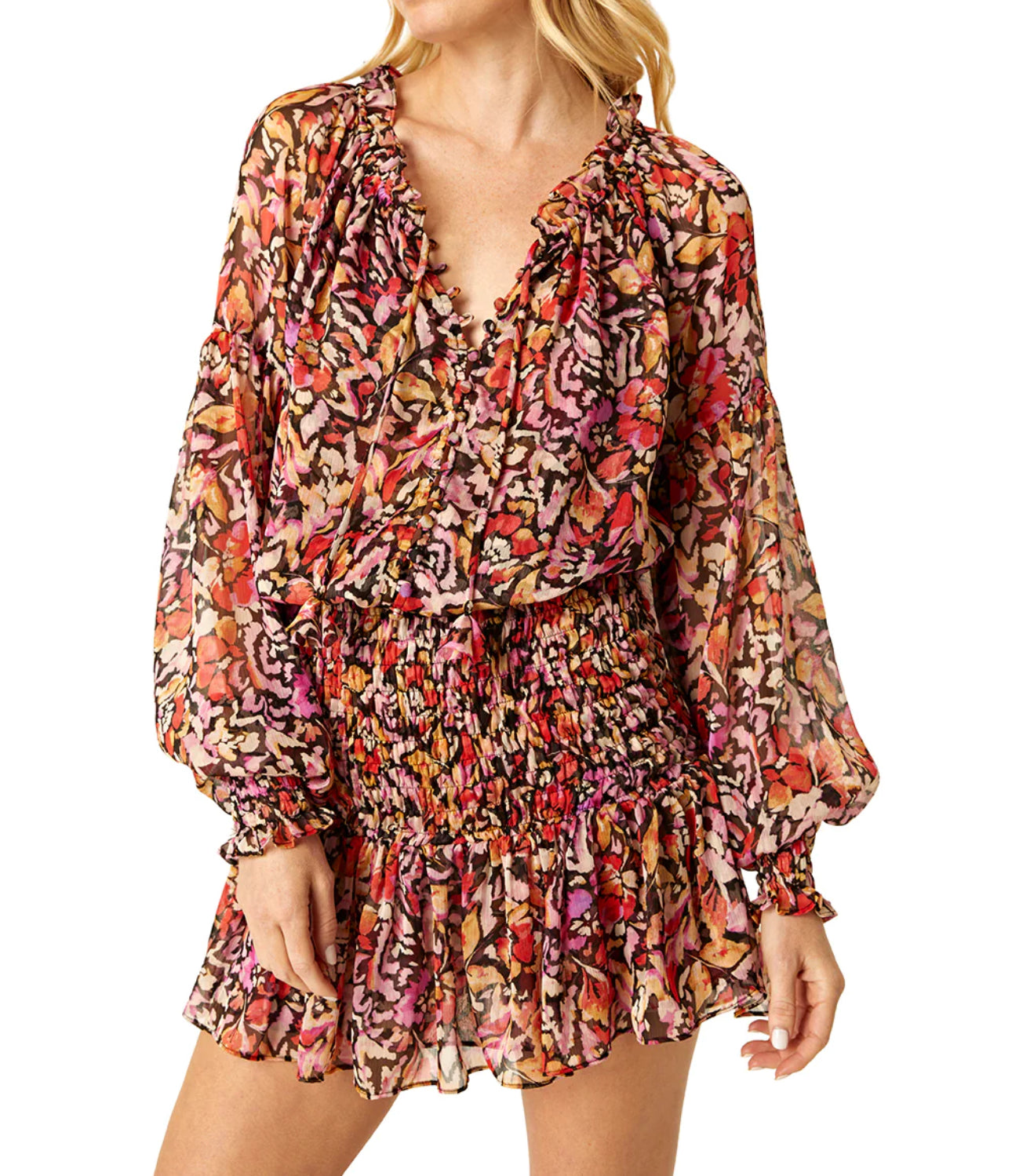 MISA Los Angeles Celina Dress - Fire Flora