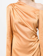 A.L.C. Jamie Side Ruched Long Sleeve Mini Dress - Tawny Gold