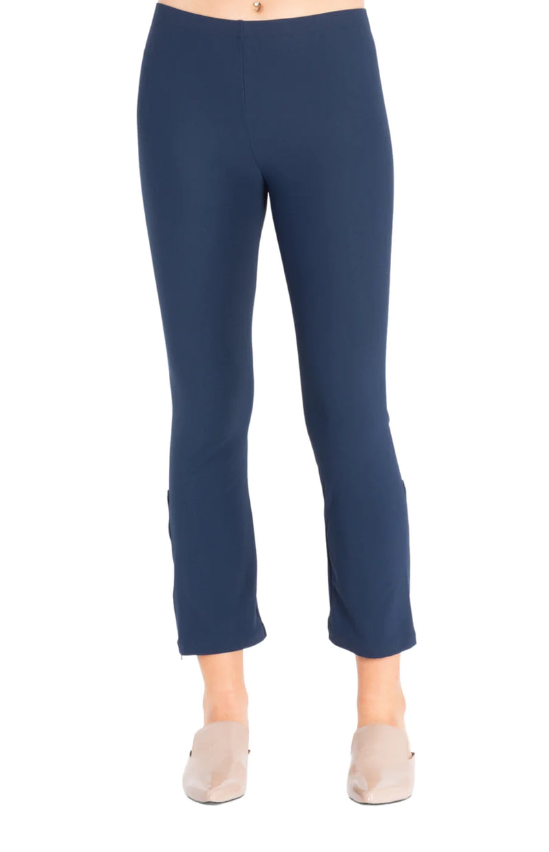 Elaine Kim Tech Stretch Cropped Side Zip Leggings- Mitra - Marine