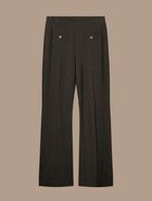 Summum Flared Jacquard Trousers - Black