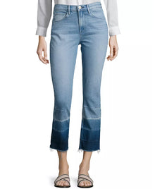 3x1 Shelter Mid-Rise Straight-Leg Cropped Jeans - Spectrum