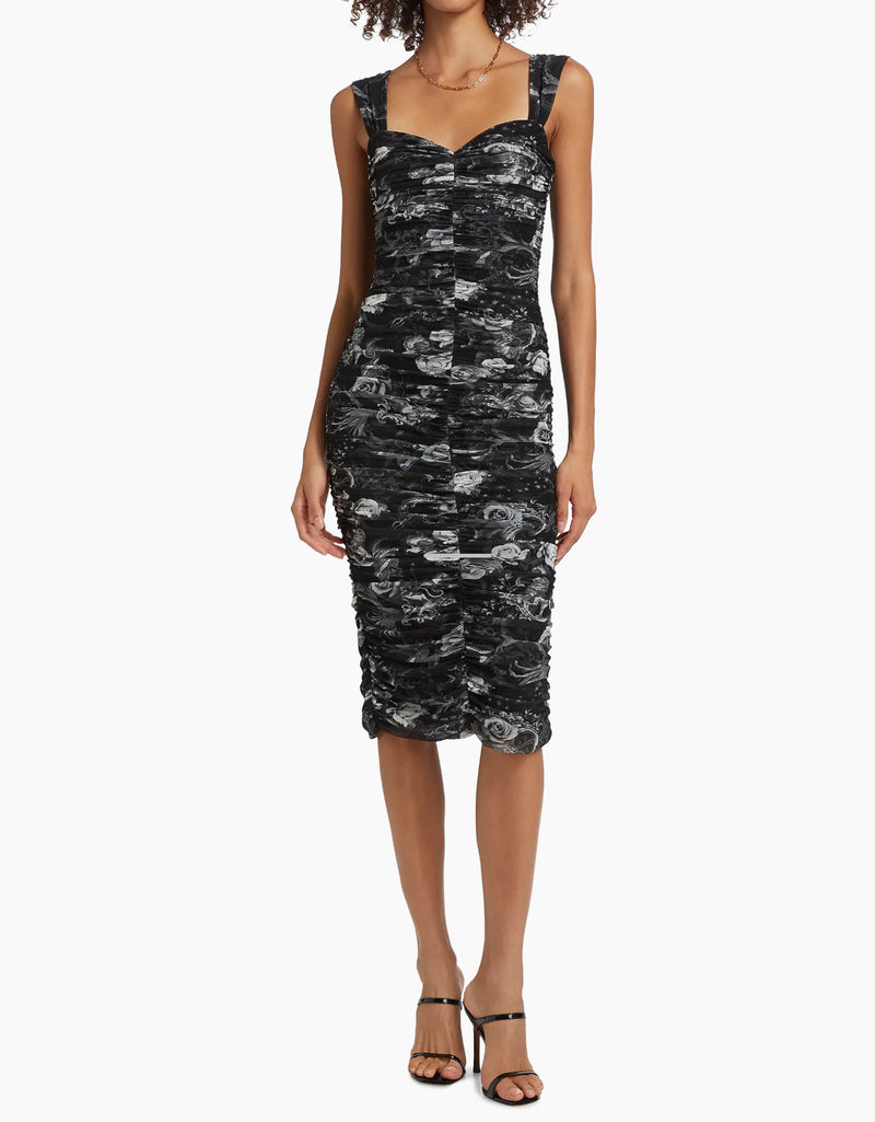 L’Agence Winslow Dress - Black Multi Zodiac