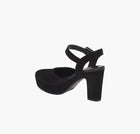 Cordani Torin Ankle Strap Platform Pump - Black Suede