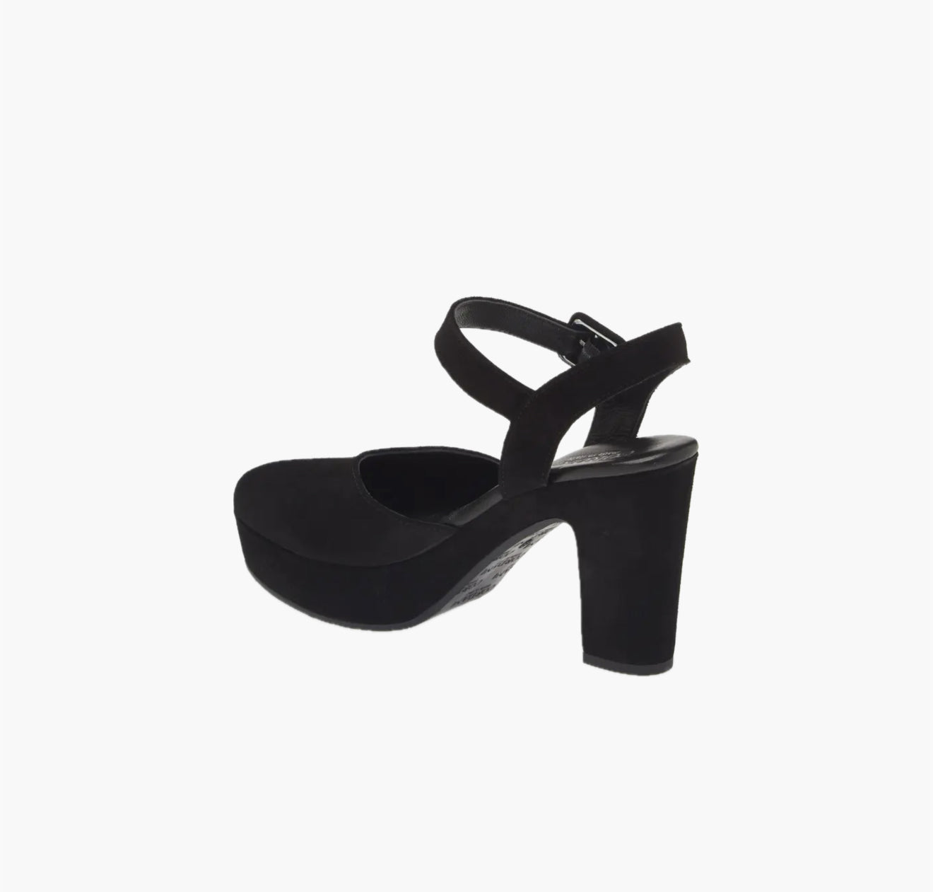 Cordani Torin Ankle Strap Platform Pump - Black Suede
