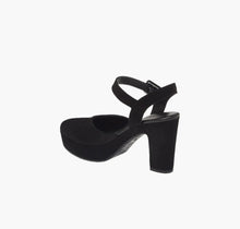 Cordani Torin Ankle Strap Platform Pump - Black Suede
